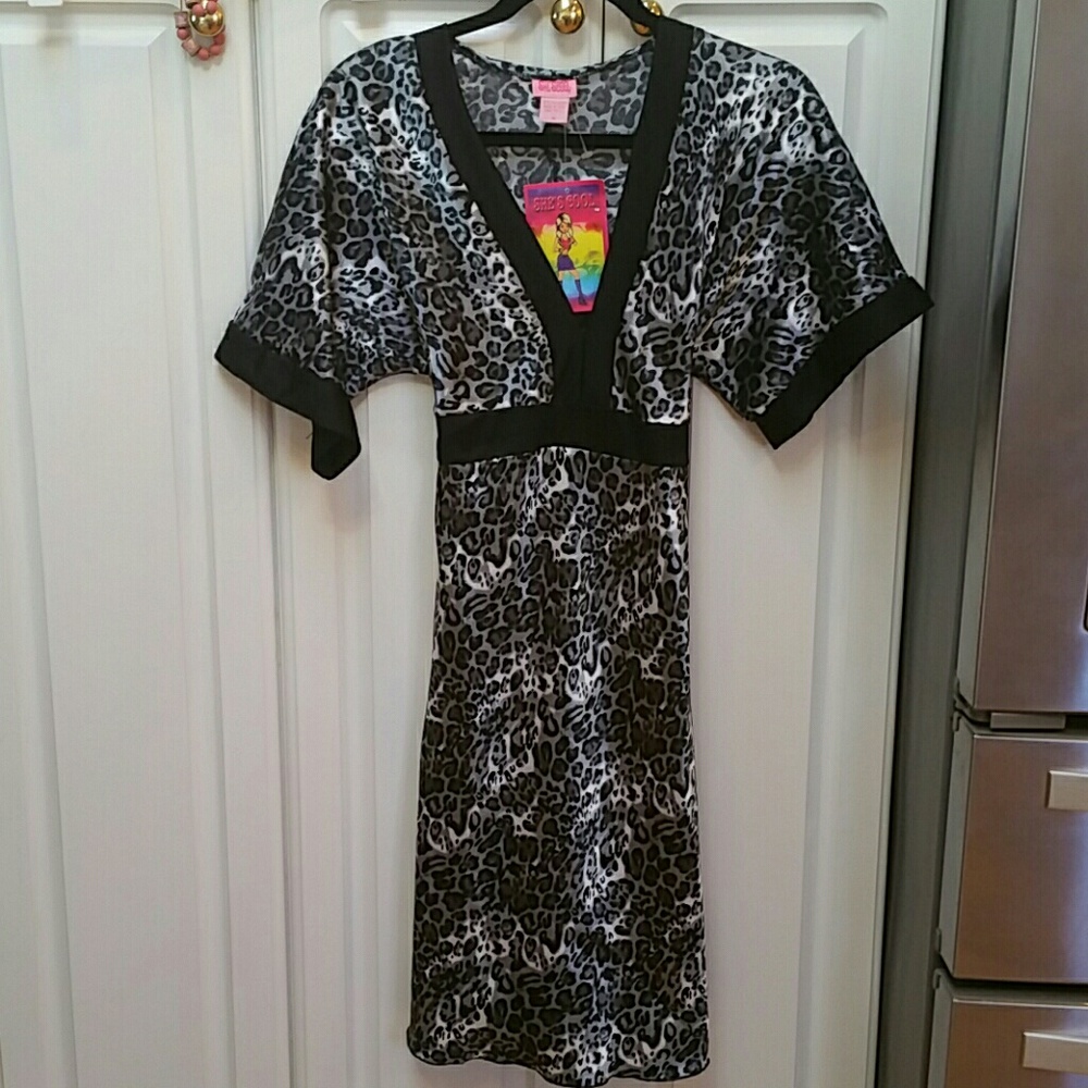 She's Cool Leopard Dress. SIZE M